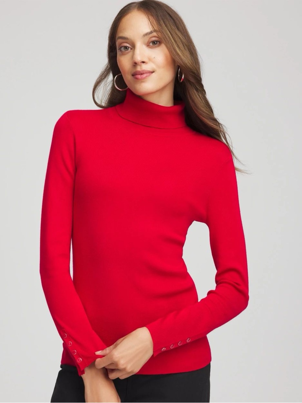 NWT - Chico's Ellen Button Cuff Sweater (currently $59 on website)